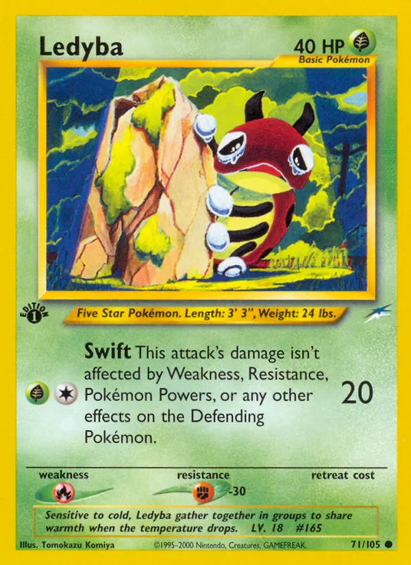 2002 Neo Destiny Ledyba Common #071/105 Common card image