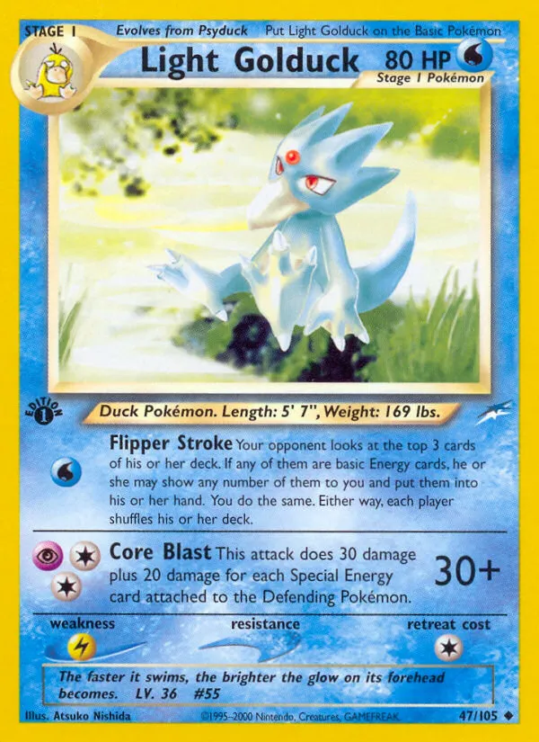 2002 Neo Destiny Light Golduck #047/105 Uncommon card image