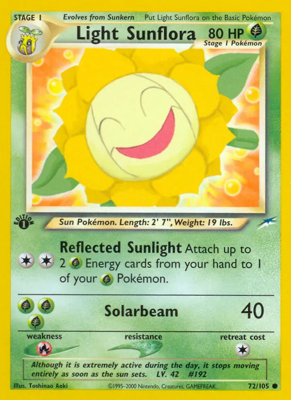 2002 Neo Destiny Light Sunflora Common #072/105 Common card image