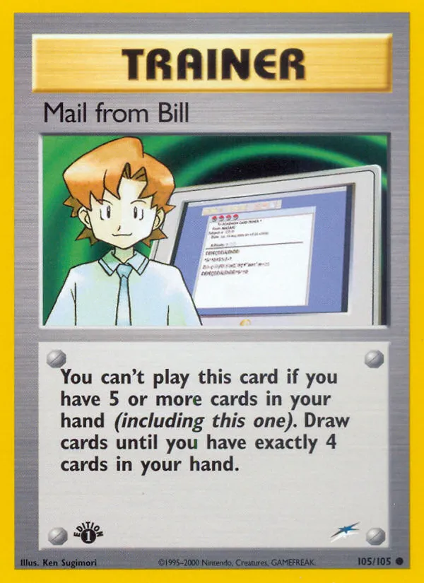 2002 Neo Destiny Mail from Bill Common #105/105 Common card image
