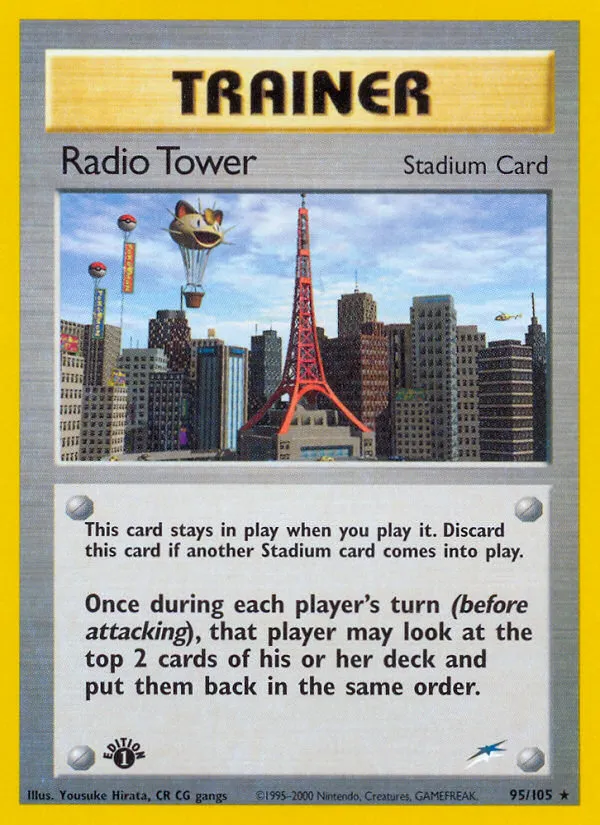 2002 Neo Destiny Radio Tower #095/105 Rare card image