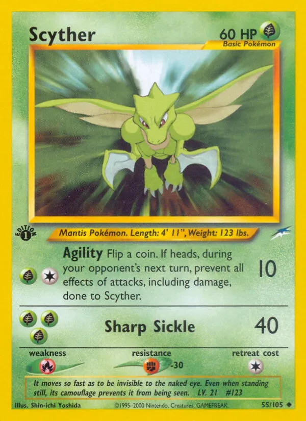 2002 Neo Destiny Scyther #055/105 Uncommon card image