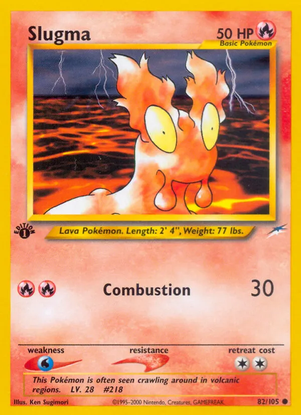 2002 Neo Destiny Slugma Common #082/105 Common card image