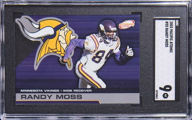 2002 Pacific Atomic Randy Moss #55 card image