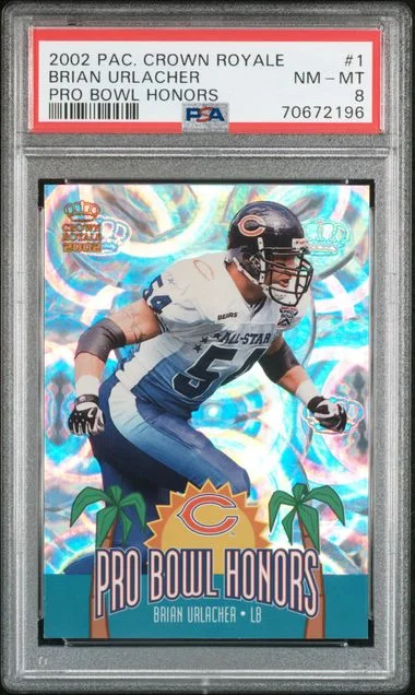 2002 Pacific Crown Royale Pro Bowl Honors Brian Urlacher #1 card image