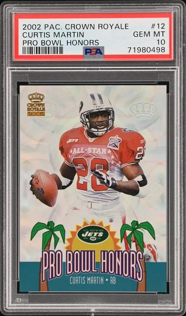 2002 Pacific Crown Royale Pro Bowl Honors Curtis Martin #12 card image