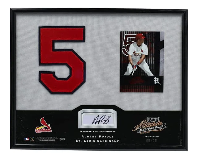 2002 Playoff Absolute Memorabilia Albert Pujols Framed Autograph Materials #NNO card image
