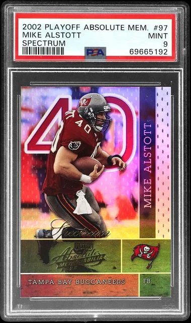 2002 Playoff Absolute Memorabilia Mike Alstott Spectrum #97 card image