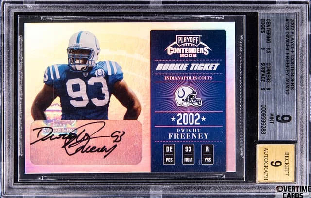 2002 Playoff Contenders Dwight Freeney Autographed #128 card image
