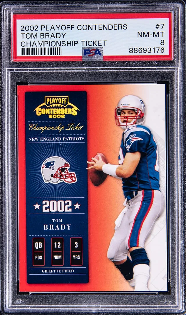 2002 Playoff Contenders Tom Brady Championship Ticket #7 card image