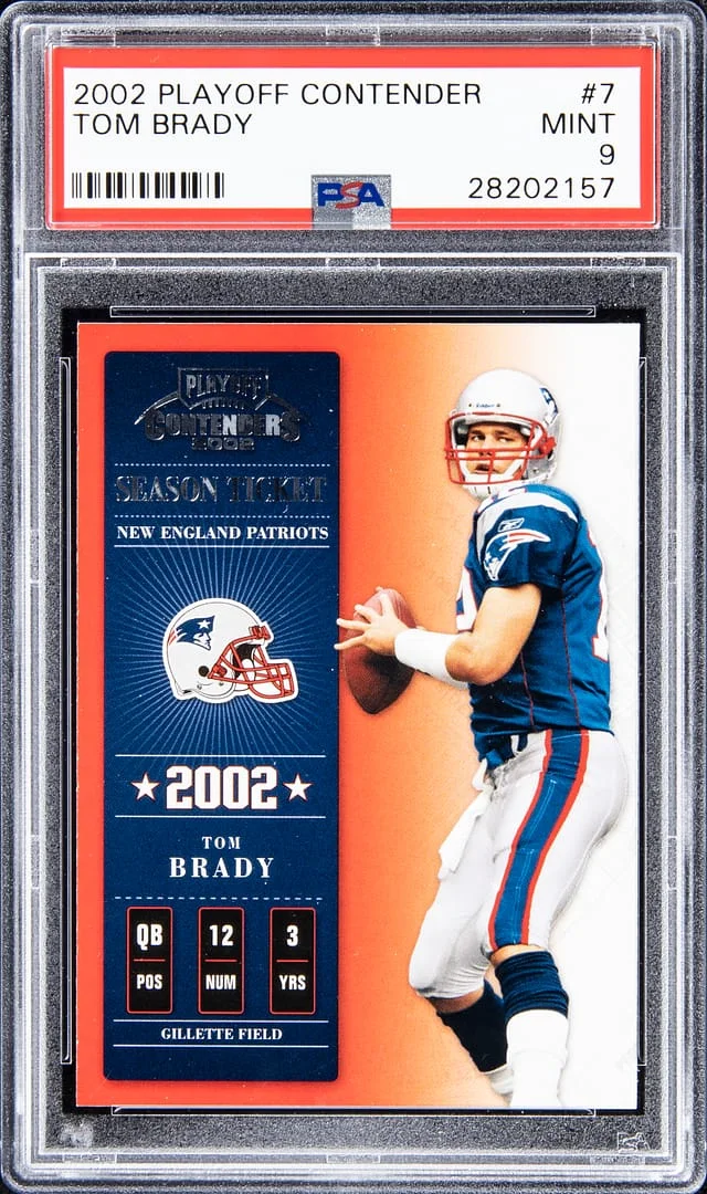 2002 Playoff Tom Brady Contender #7 card image