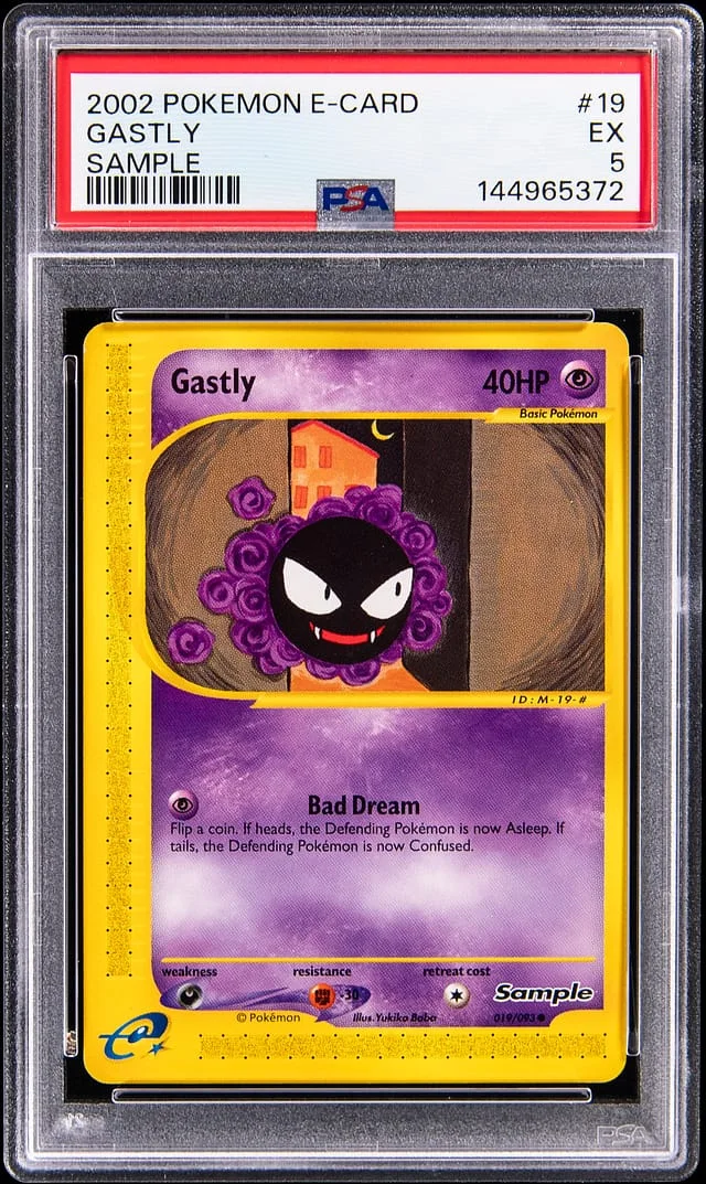 2002 Pokemon E-Card Sample Gastly #19 card image