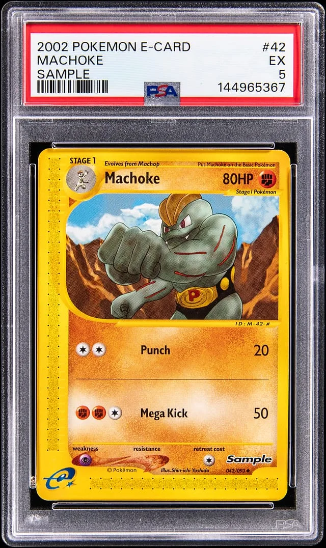 2002 Pokemon E-Card Sample Machoke #42 card image