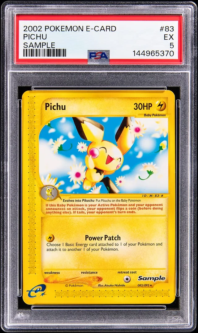 2002 Pokemon E-Card Sample Pichu #83 card image