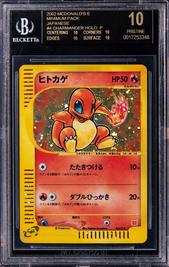 2002 Pokemon-e Japanese McDonald's Minimum Pack Holofoil Charmander #4 card image