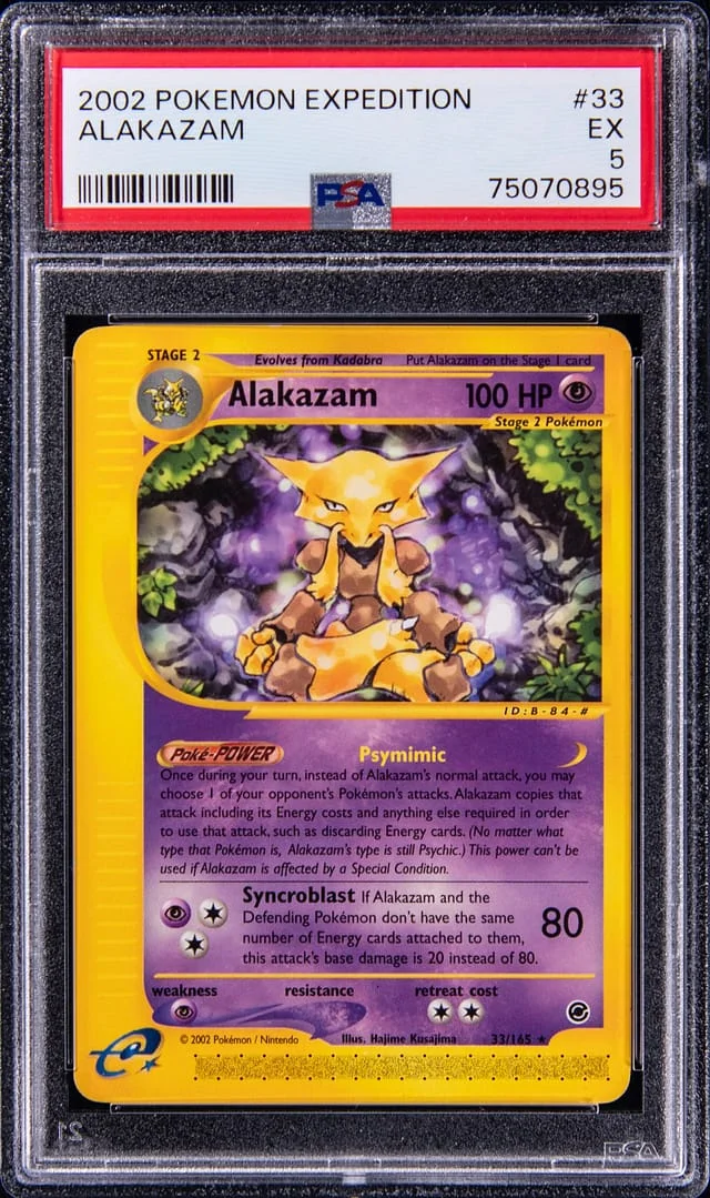 2002 Pokemon Expedition Alakazam #33 card image