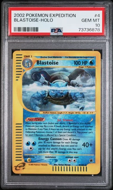 2002 Pokemon Expedition Blastoise-Holo #4 card image