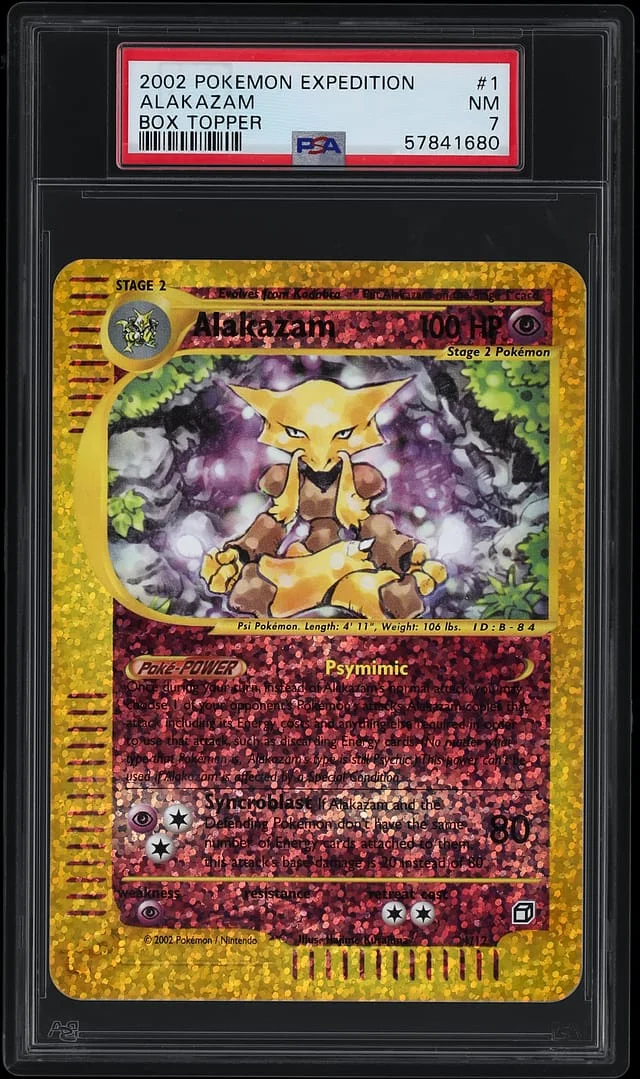 2002 Pokemon Expedition Box Topper Alakazam #1 card image