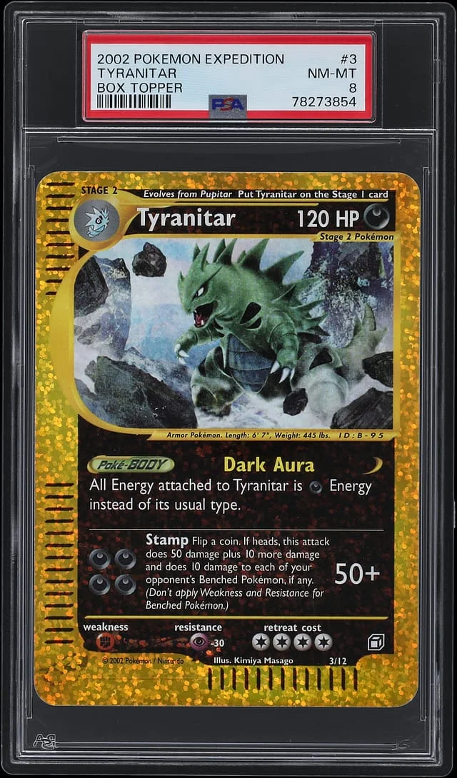 2002 Pokemon Expedition Box Topper Tyranitar #3 card image