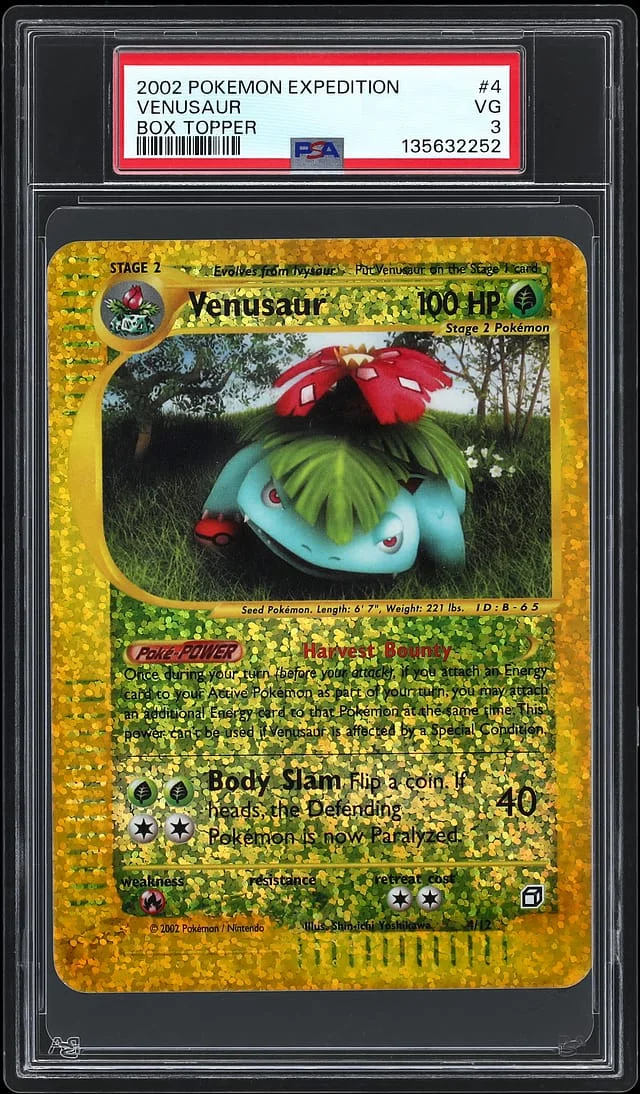 2002 Pokemon Expedition Box Topper Venusaur #4 card image