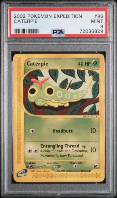 2002 Pokemon Expedition Caterpie #96 card image