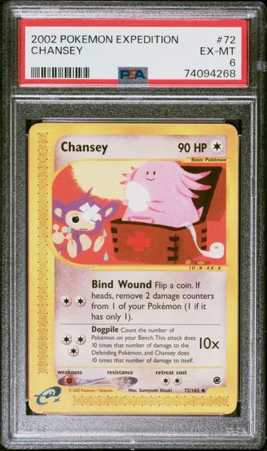 2002 Pokemon Expedition Chansey #72 card image