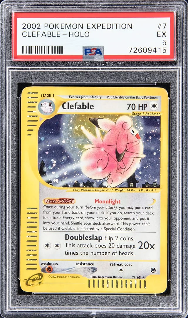2002 Pokemon Expedition Holo Clefable #7 card image