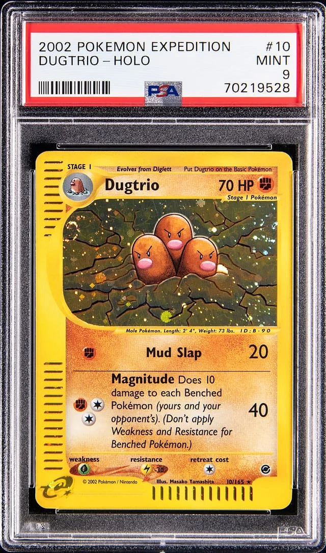2002 Pokemon Expedition Holo Dugtrio #10 card image