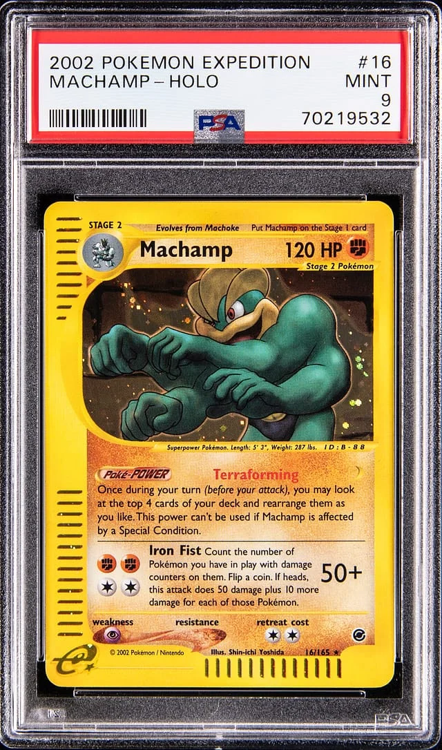 2002 Pokemon Expedition Holo Machamp #16 card image