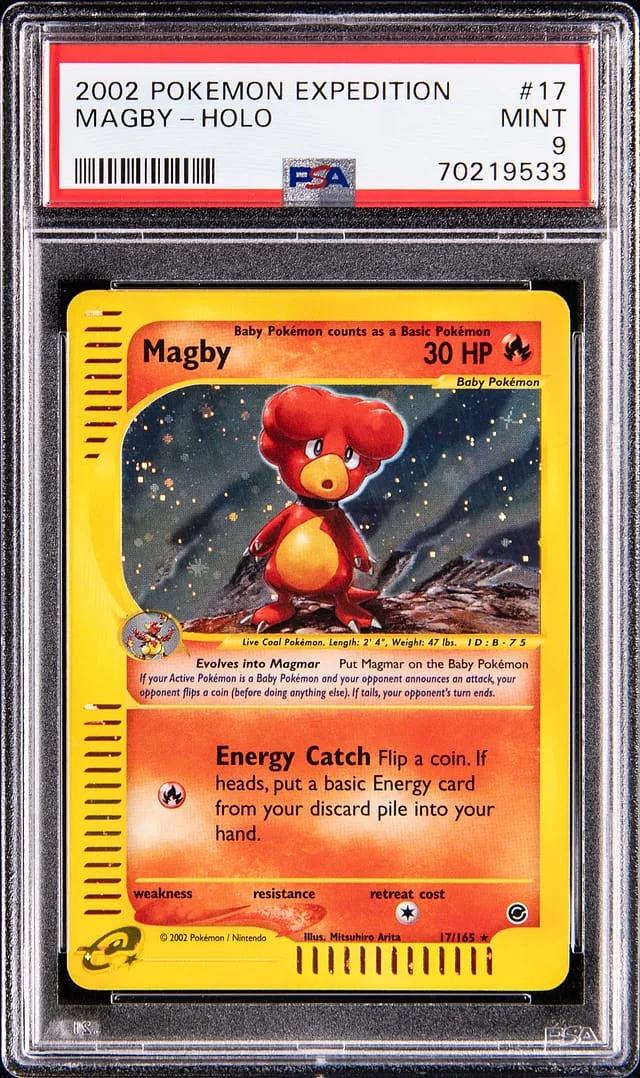 2002 Pokemon Expedition Holo Magby #17 card image