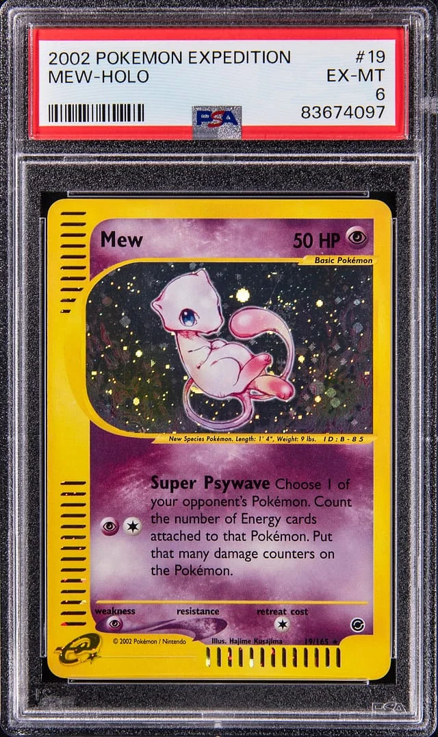 2002 Pokemon Expedition Holo Mew #19 card image
