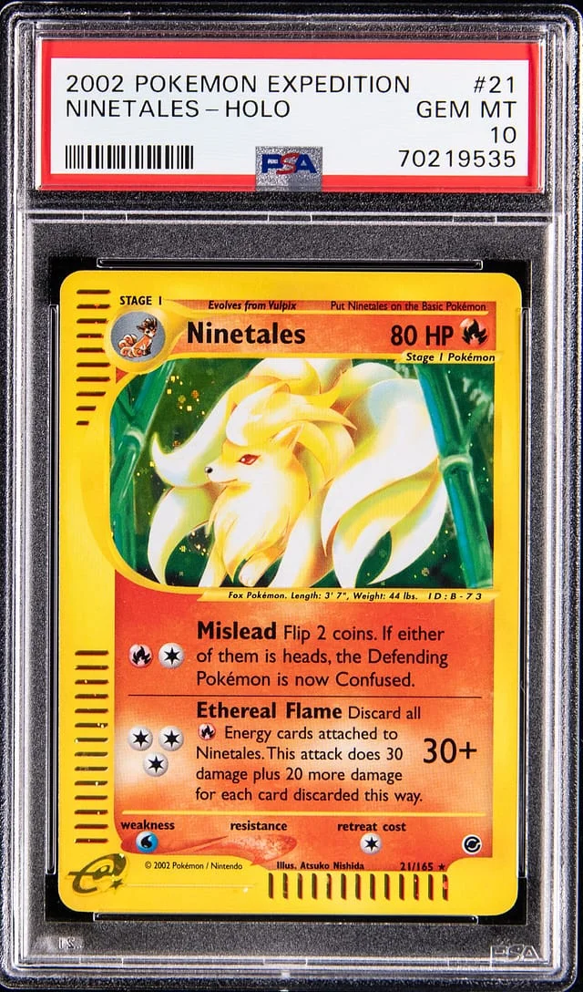 2002 Pokemon Expedition Holo Ninetales #21 card image