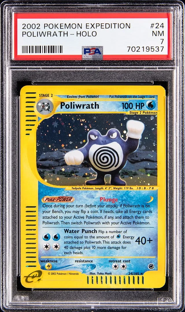 2002 Pokemon Expedition Holo Poliwrath #24 card image