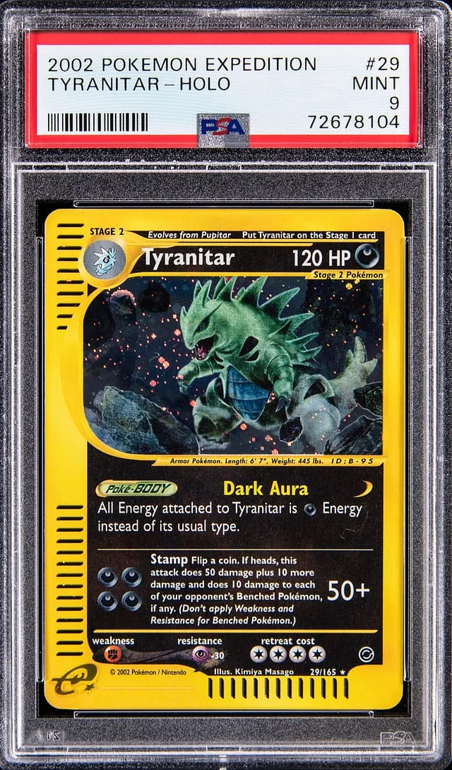 2002 Pokemon Expedition Holo Tyranitar #29 card image