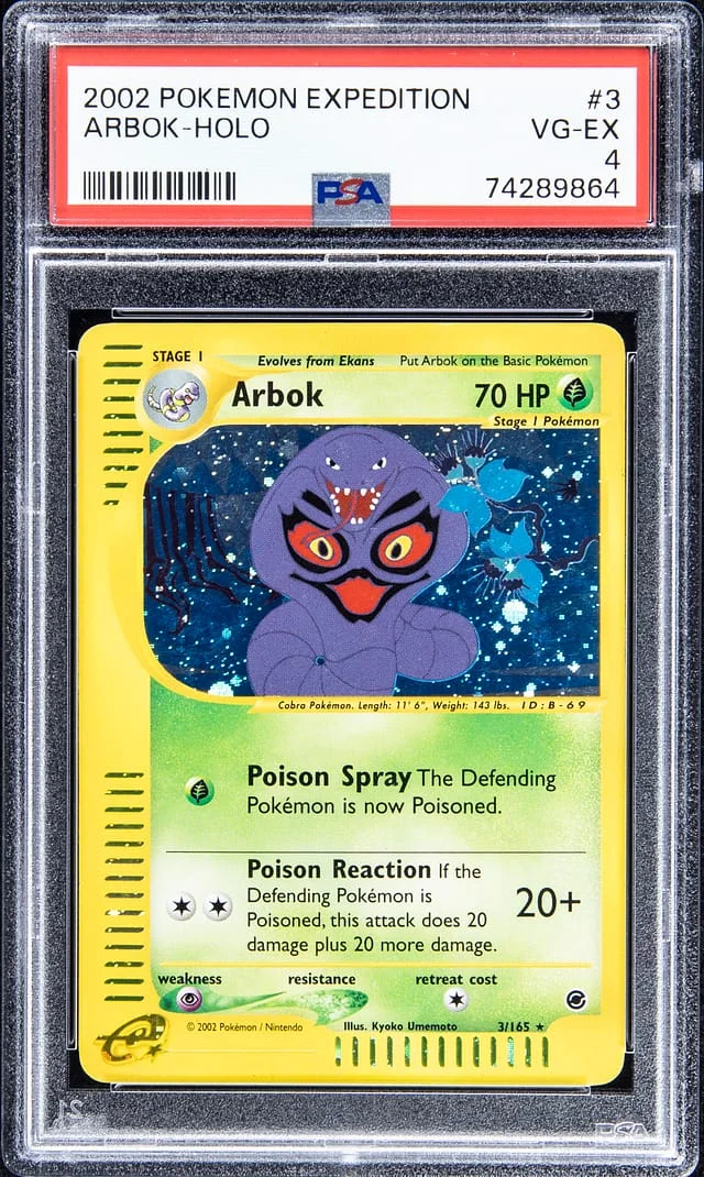 2002 Pokemon Expedition Holofoil Arbok #3 card image