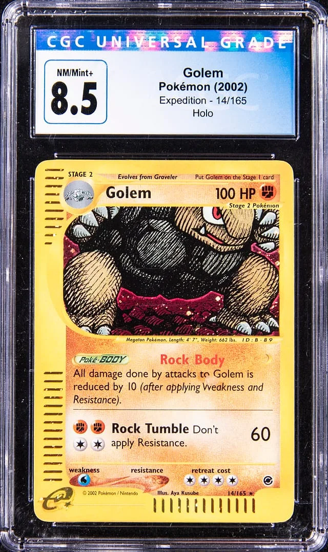 2002 Pokemon Expedition Holofoil Golem #014 card image