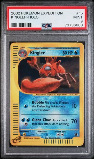 2002 Pokemon Expedition Holofoil Kingler #15 card image