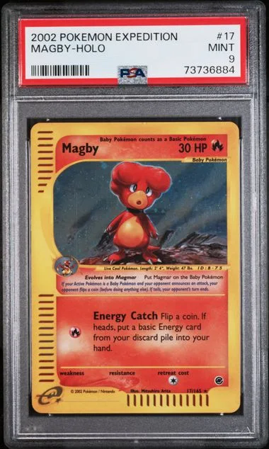 2002 Pokemon Expedition Holofoil Magby #17 card image