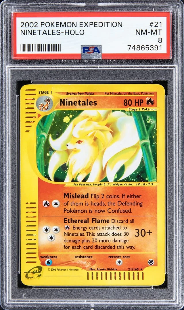 2002 Pokemon Expedition Holofoil Ninetales #21 card image