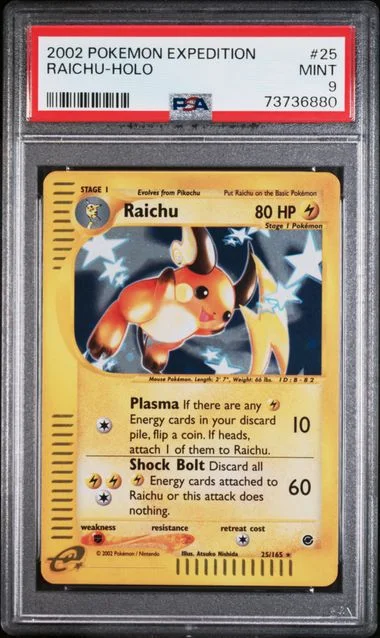 2002 Pokemon Expedition Holofoil Raichu #25 card image