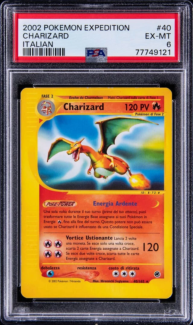 2002 Pokemon Expedition Italian Charizard #40 card image