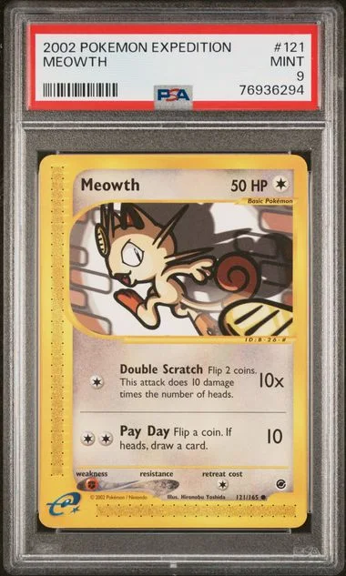 2002 Pokemon Expedition Meowth #121 card image