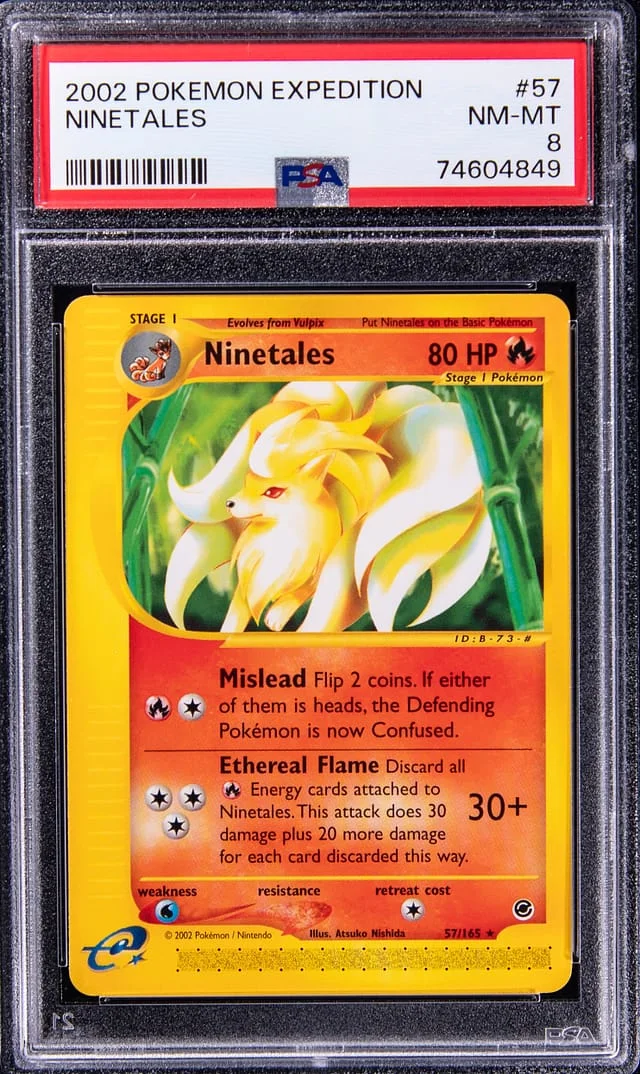 2002 Pokemon Expedition Ninetales #57 card image
