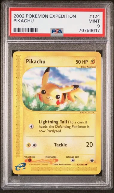 2002 Pokemon Expedition Pikachu #124 card image