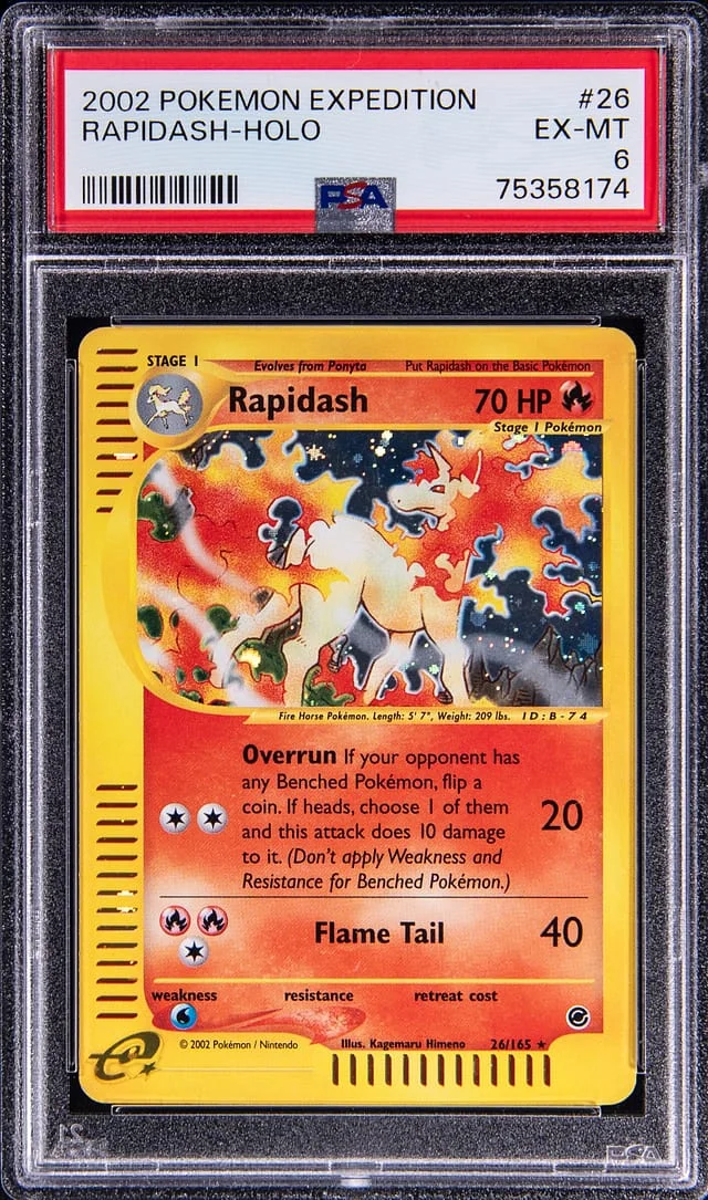 2002 Pokemon Expedition Rapidash-Holo #26 card image