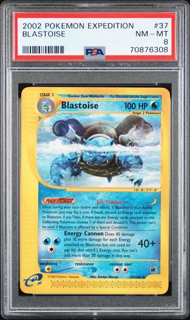 2002 Pokemon Expedition Rare Blastoise #37 card image