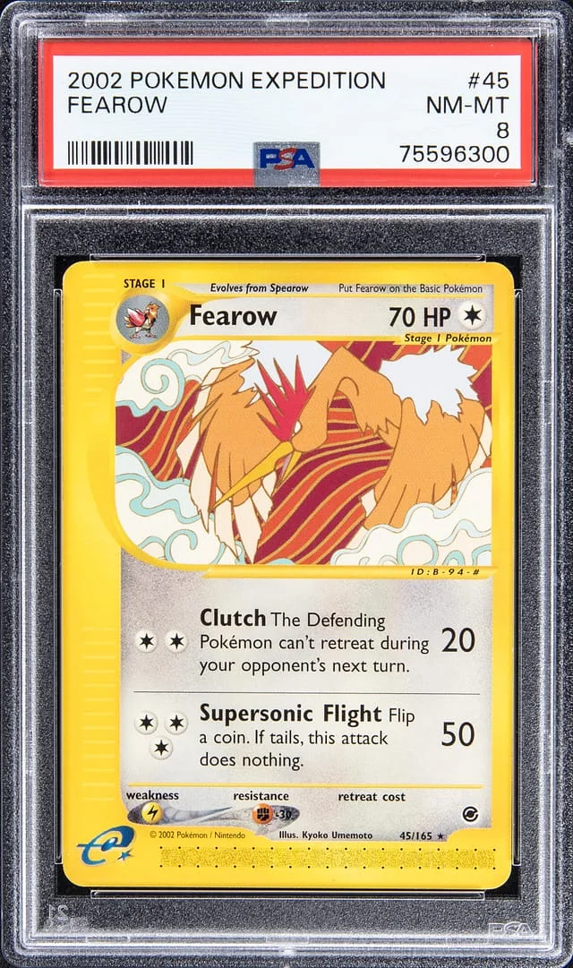2002 Pokemon Expedition Rare Fearow #45 card image