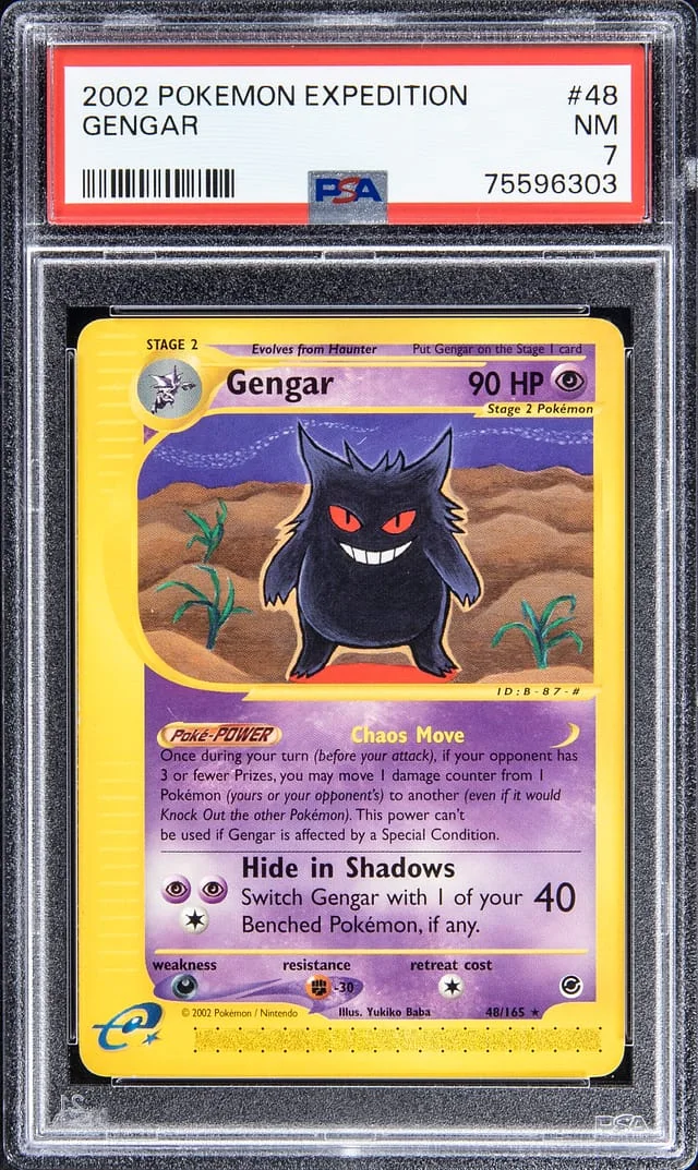 2002 Pokemon Expedition Rare Gengar #48 card image