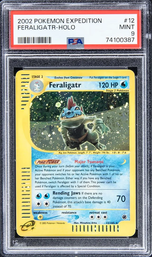 2002 Pokemon Expedition Rare Holofoil Feraligatr #12 card image