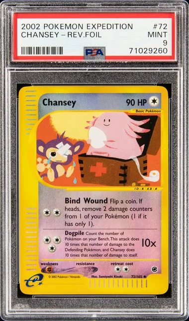 2002 Pokemon Expedition Reverse Foil Chansey #72 card image